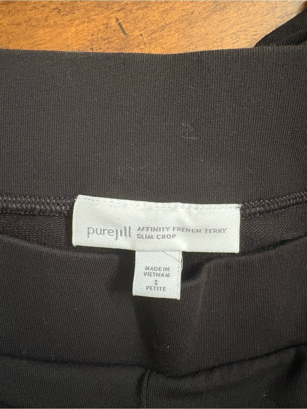 Black women’s Slim Crop French Terry Pants
